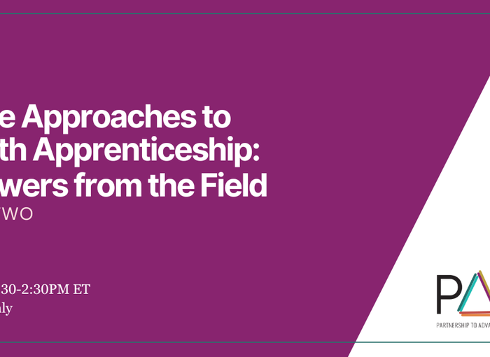 Banner image for state approaches to youth apprenticeship webinar